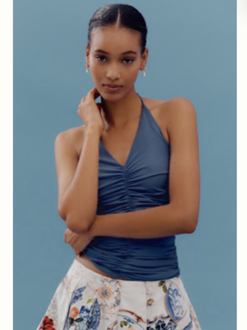 Brand New MAEVE RUCHED HALTER TANK TOP